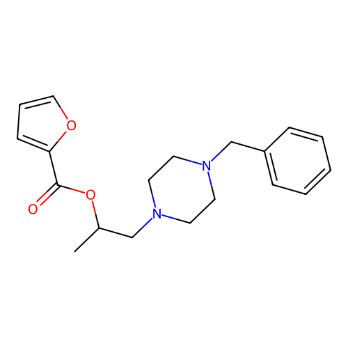 2-(4-Benzyl-1-piperazinyl)-1-methylethyl 2-furoate structure