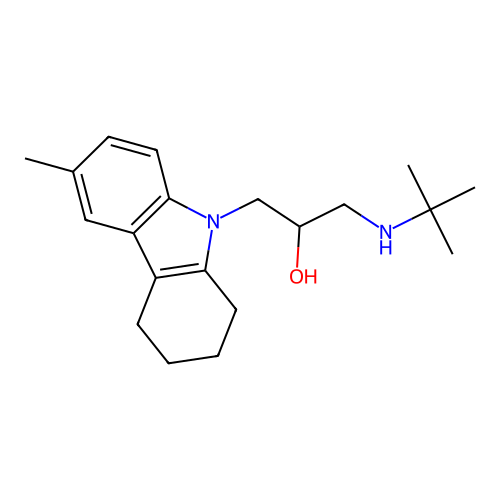 1-(tert-butylamino)-3-(6-methyl-1,2,3,4-tetrahydro-9H-carbazol-9-yl)propan-2-ol structure