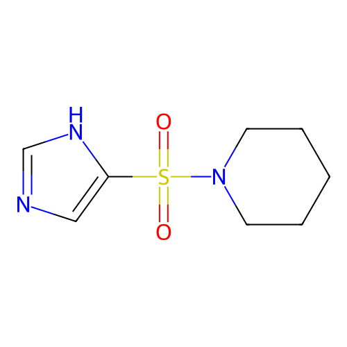 1-(1H-imidazole-4-sulfonyl)piperidine structure