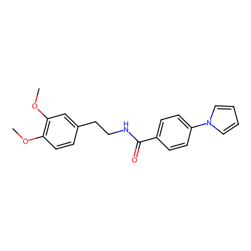 N-[2-(3,4-dimethoxyphenyl)ethyl]-4-(1H-pyrrol-1-yl)benzamide structure