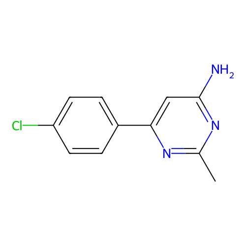 6-(4-氯苯基)-2-甲基嘧啶-4-胺 structure