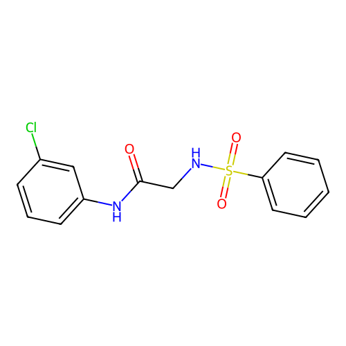 N-(3-氯苯基)-2-(苯基磺酰氨基)乙酰胺 structure