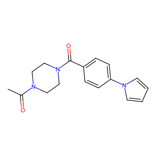 1-[4-(4-Pyrrol-1-ylbenzoyl)piperazin-1-yl]ethanone structure