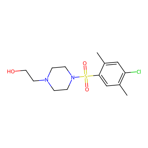 2-(4-((4-Chloro-2,5-dimethylphenyl)sulfonyl)piperazin-1-yl)ethanol structure