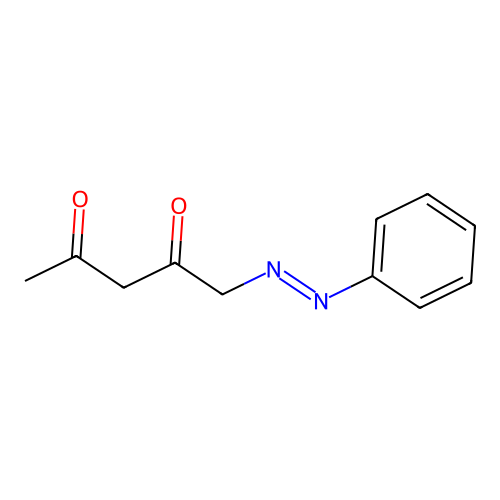 1-[(E)-phenyldiazenyl]pentane-2,4-dione structure