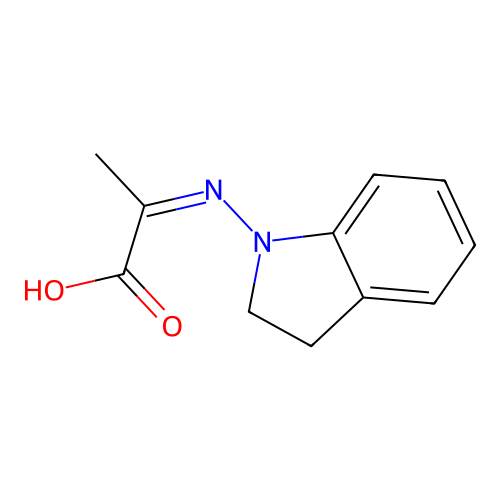 2-(2,3-Dihydroindol-1-ylimino)propanoic acid structure