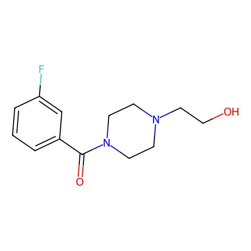 2-[4-(3-Fluorobenzoyl)-1-piperazinyl]ethanol structure