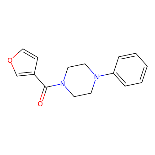 1-(Furan-3-carbonyl)-4-phenylpiperazine structure