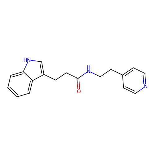 3-(1H-indol-3-yl)-N-(2-(pyridin-4-yl)ethyl)propanamide structure
