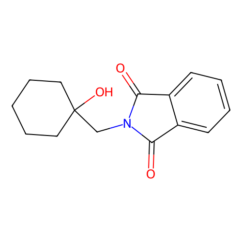 2-[(1-Hydroxycyclohexyl)methyl]isoindole-1,3-dione structure