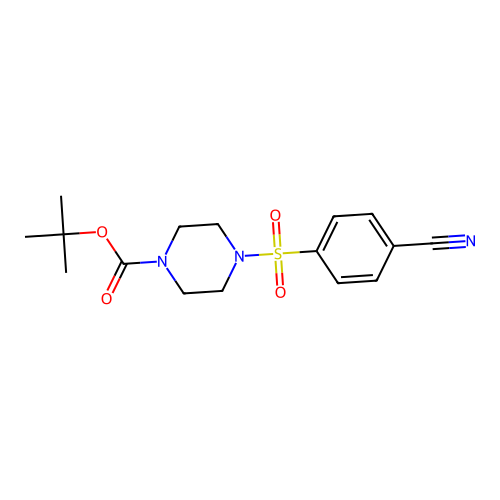 Tert-butyl 4-(4-cyanobenzenesulfonyl)piperazine-1-carboxylate structure