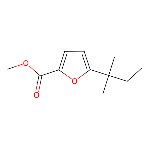 Methyl 5-(2-methylbutan-2-yl)furan-2-carboxylate structure