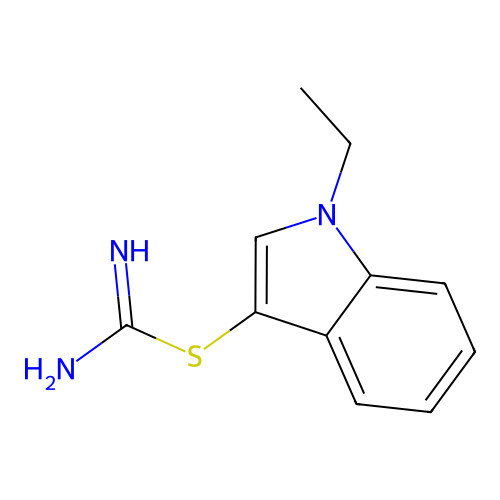 [(1-Ethyl-1H-indol-3-yl)sulfanyl]methanimidamide structure