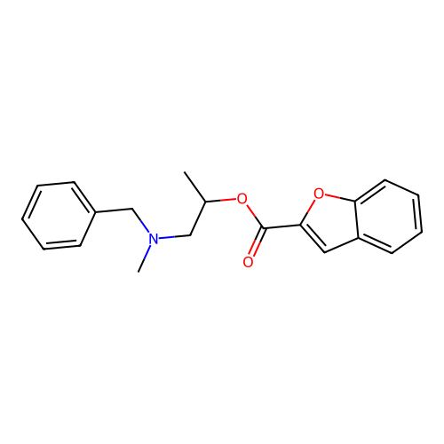 1-[Benzyl(methyl)amino]propan-2-yl 1-benzofuran-2-carboxylate structure