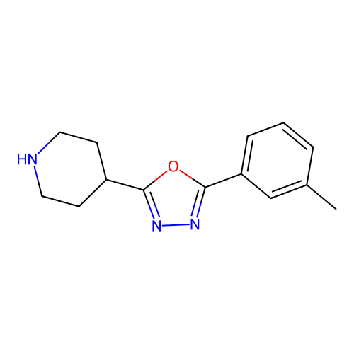 2-(3-Methylphenyl)-5-piperidin-4-yl-1,3,4-oxadiazole structure