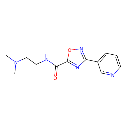 N-(2-(dimethylamino)ethyl)-3-(pyridin-3-yl)-1,2,4-oxadiazole-5-carboxamide structure