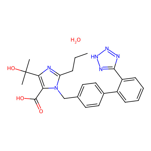 Olmesartan monohydrate structure