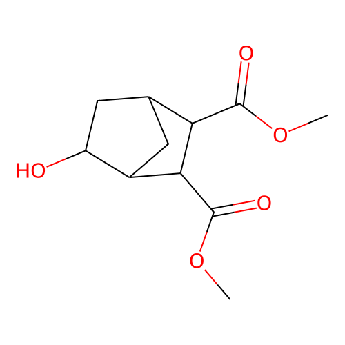 Bicyclo[2.2.1]heptane-2,3-dicarboxylic acid, 5-hydroxy-, dimethyl ester structure