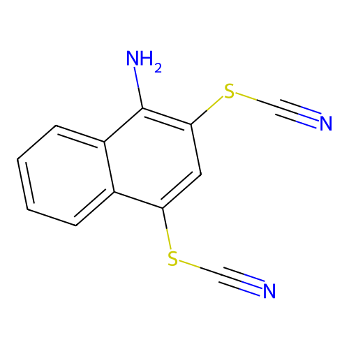 1-Amino-2,4-naphthalenedithiocyanate structure