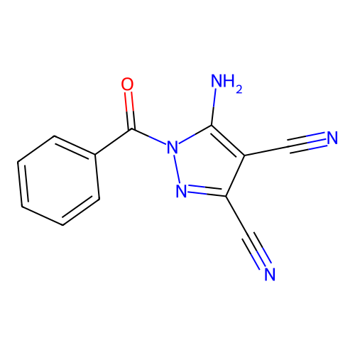 5-氨基-1-苯甲酰基-1H-吡唑-3,4-二甲腈 structure