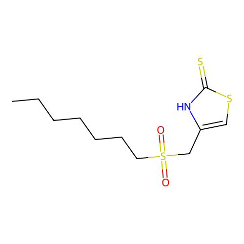 4-(n-Heptylsulfonylmethyl)-4-thiazoline-2-thione structure