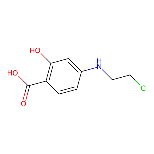 4-[(2-氯乙基)氨基]-2-羟基苯甲酸 structure