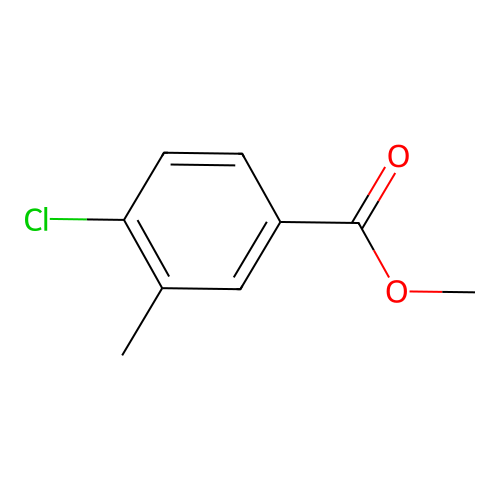 Benzoic acid, 4-chloro-3-methyl-, methyl ester structure