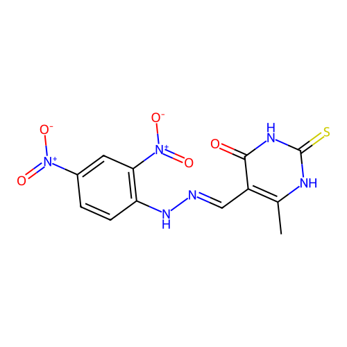 (5Z)-5-[[2-(2,4-dinitrophenyl)hydrazinyl]methylidene]-6-meth structure