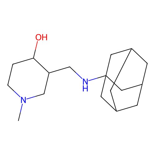 3-[(1-Adamantylamino)methyl]-1-methyl-piperidin-4-ol structure