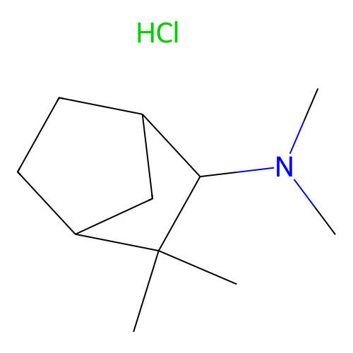 2-Norbornanamine, N,N,3,3-tetramethyl-, hydrochloride structure
