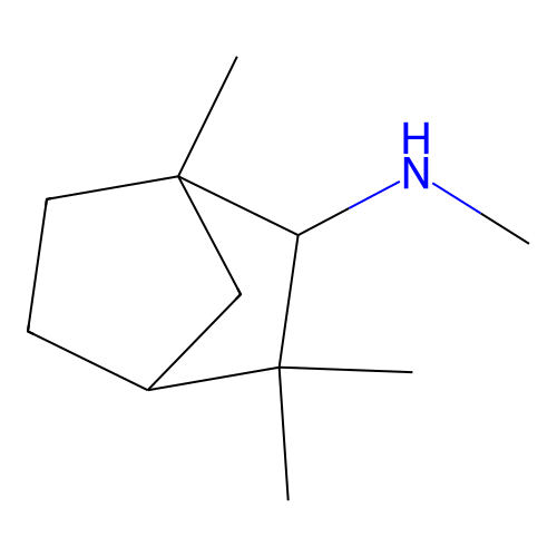 N,1,3,3-tetramethylbicyclo[2.2.1]heptan-2-amine structure