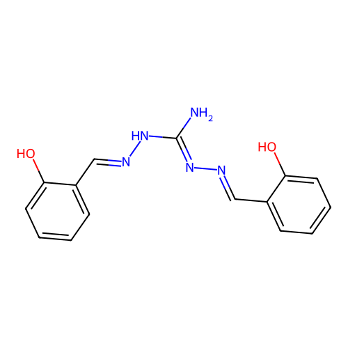 1,2-Bis[(2-hydroxyphenyl)methylideneamino]guanidine structure