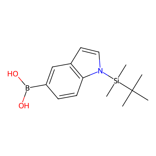 [1-(tert-butyldimethylsilyl)-1H-indol-5-yl]boronic acid structure