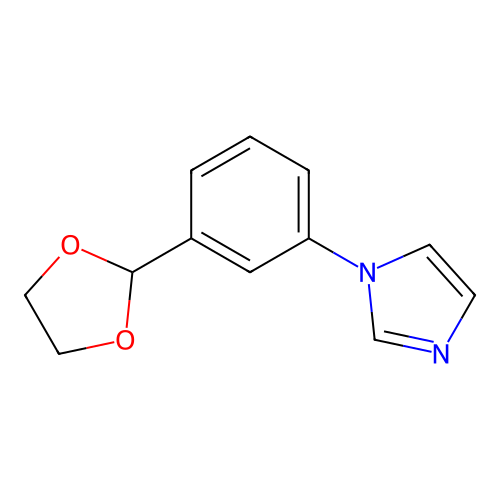 2-[3-(1-Imidazolyl)phenyl]-1,3-dioxolane structure
