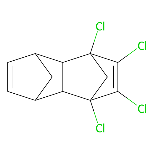 1,2,3,4-Tetrachloro-1,4,4a,5,8,8a-hexahydro-1,4:5,8-dimethanonaphthalene structure