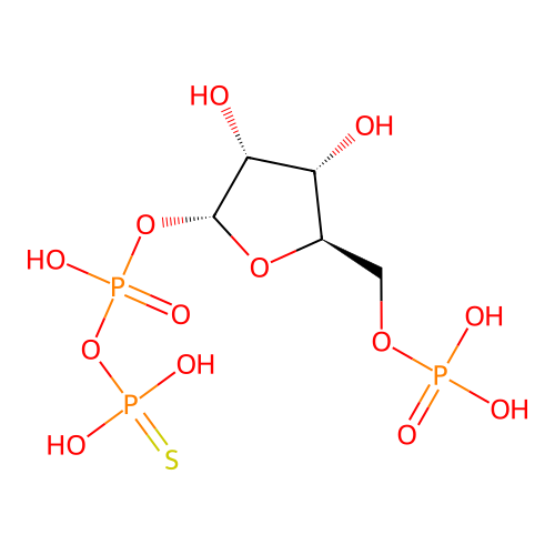 5-Phosphoribosyl 1-O-(2-thiodiphosphate) structure