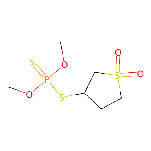 (1,1-Dioxothiolan-3-yl)sulfanyl-dimethoxy-sulfanylidene-lambda5-phosphane structure