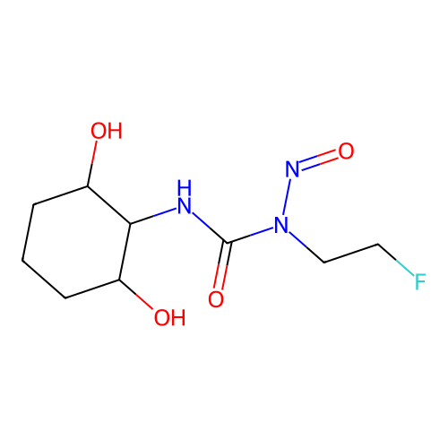 3-(2,6-Dihydroxycyclohexyl)-1-(2-fluoroethyl)-1-nitrosourea structure