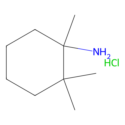 1,2,2-Trimethylcyclohexan-1-amine hydrochloride structure