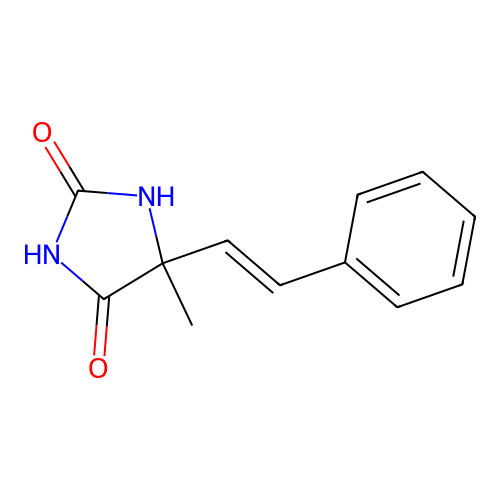 5-Methyl-5-(2-phenylethenyl)imidazolidine-2,4-dione structure