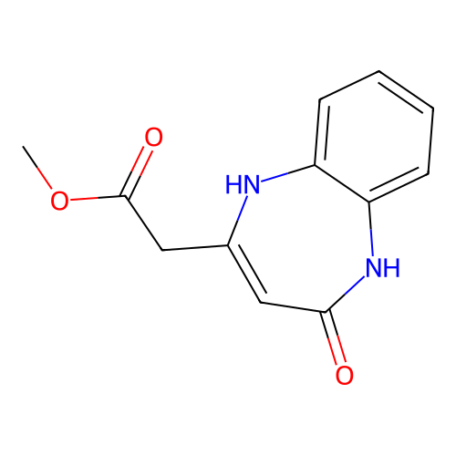 methyl 2-(4-oxo-4,5-dihydro-1H-1,5-benzodiazepin-2-yl)acetate structure