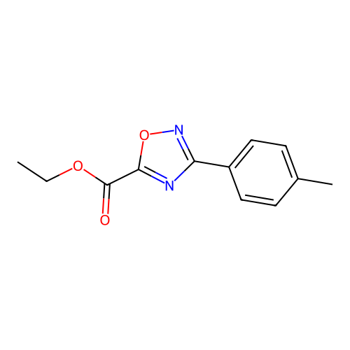 Ethyl 3-(4-methylphenyl)-1,2,4-oxadiazole-5-carboxylate structure