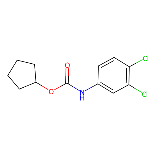 Cyclopentyl 3,4-dichlorophenylcarbamate structure