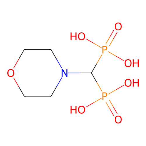 (吗啉-4-基亚甲基)二膦酸 structure