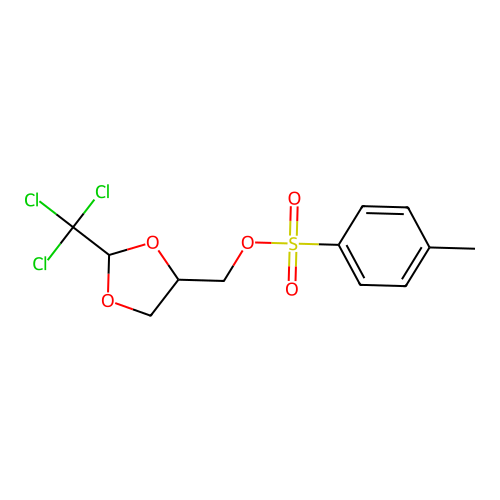 [2-(Trichloromethyl)-1,3-dioxolan-4-yl]methyl 4-methylbenzenesulfonate structure