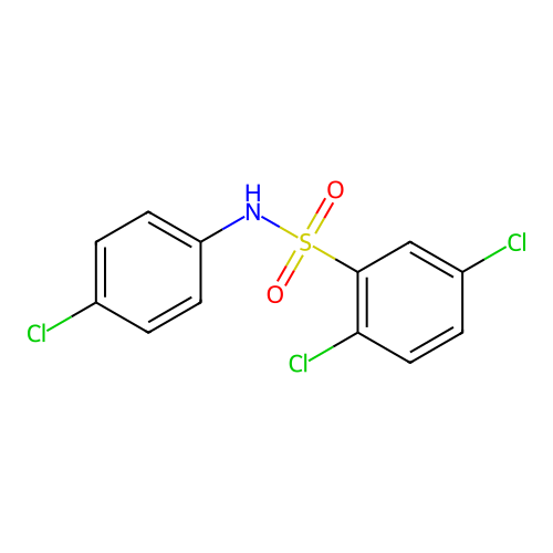 2,5-dichloro-N-(4-chlorophenyl)benzenesulfonamide structure