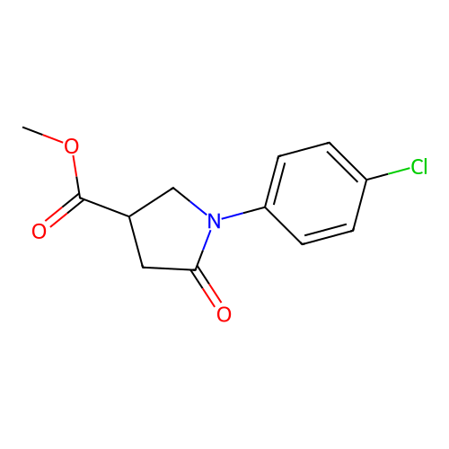 Methyl 1-(4-chlorophenyl)-5-oxopyrrolidine-3-carboxylate structure