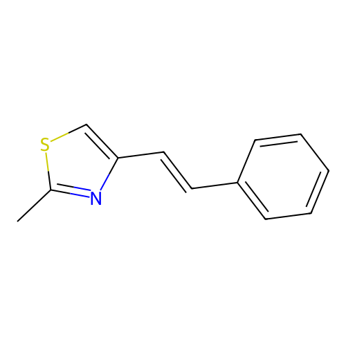 2-methyl-4-[(E)-2-phenylethenyl]-1,3-thiazole structure
