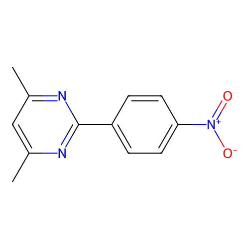 4,6-Dimethyl-2-(4-nitrophenyl)pyrimidine structure