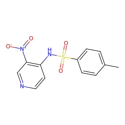 4-methyl-N-(3-nitropyridin-4-yl)benzenesulfonamide structure
